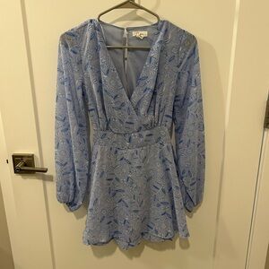 Light Blue Long Sleeve Romper